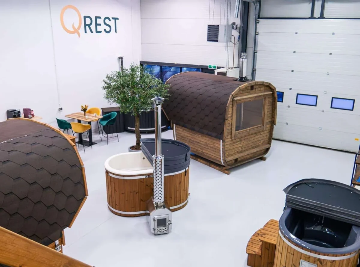 Showroom-qrest-hottubs-sauna’s Qrest showroom voor de offerte afspraak
