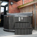 Hottub Q-tub XL | Hottub Qrest Q tub XL extern kunsthout kachel hybride1