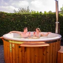 Hottub Q-tub XXL | Hybride houtgestookt hottub XXL extern intern kachel qrest 2