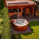 Hottub Q-tub XXL | Hybride houtgestookt hottub XXL extern intern kachel qrest 4