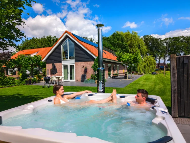 Het Gouden Plekje | Luxe jacuzzi 5 personen houtgestookt elektrisch 3
