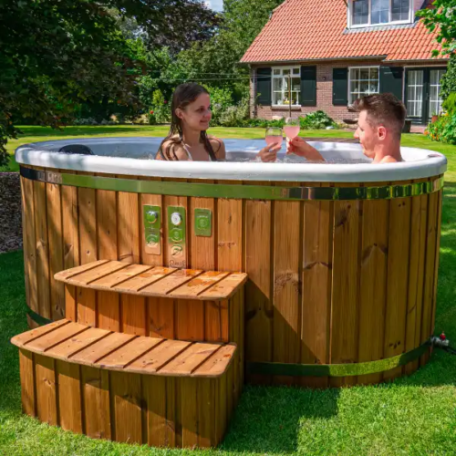 Hottub houtkachel Square RVS316 extern | jacuzzi mini twee personen