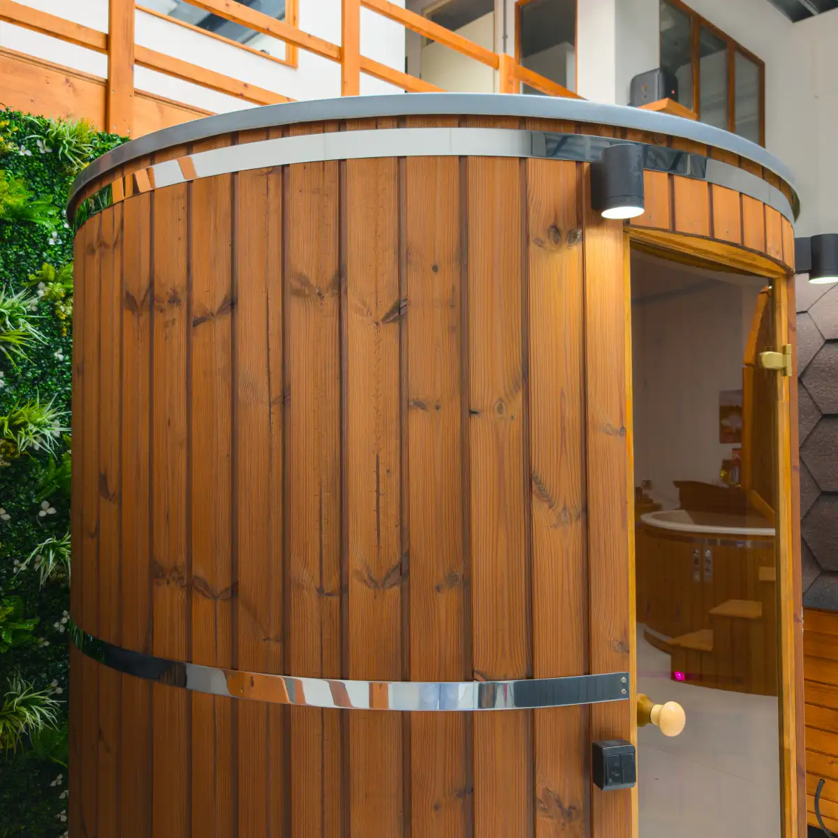 Buitensauna Q-linder | Compacte Buitensauna 2 Personen 2 Compacte elektrische Buitensauna voor 2 Personen