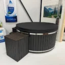 Grote Houtgestookte Hottub Kunsthout, Q-tub XXL Intern | Grote Houtgestookte Hottub Kunsthout Q tub XXL Intern 1