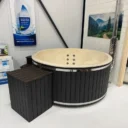 Grote Houtgestookte Hottub Kunsthout, Q-tub XXL Intern | Grote Houtgestookte Hottub Kunsthout Q tub XXL Intern 2