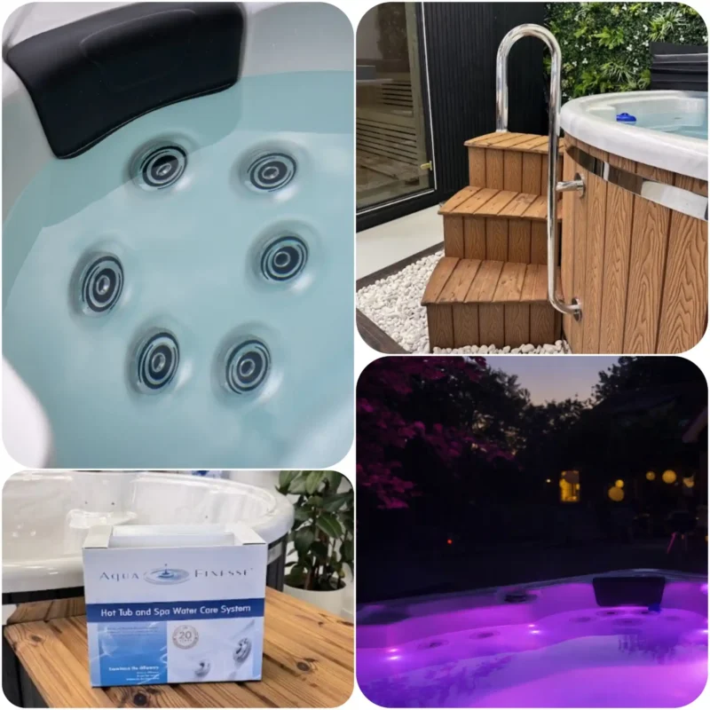 Houtgestookte hottub extra's voor comfort en ontspanning
