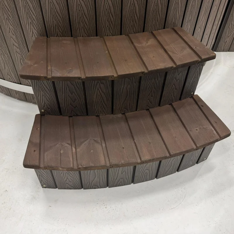 Spa Chauffé au Bois Marron en Bois Composite, Q-tub XL Externe | Houtgestookte Hottub Bruin Kunsthout Q tub XL Extern 3 Spa Chauffé au Bois Marron en Bois Composite, Q-tub XL Externe - Image 4