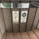 Spa Chauffé au Bois Marron en Bois Composite, Q-tub XL Externe | Houtgestookte Hottub Bruin Kunsthout Q tub XL Extern 4