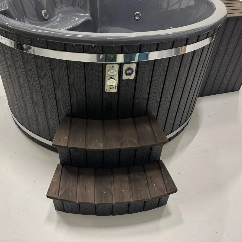 Hot tub au bois avec bois composite, Q-tub XL Intérieur Gris | Hot tub au bois avec bois composite Q tub XL Intérieur Gris 7 Hot tub au bois avec bois composite, Q-tub XL Intérieur Gris - Image 3