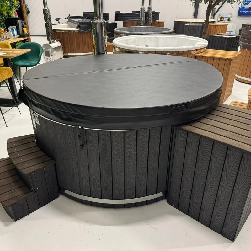 Hot tub au bois avec bois composite, Q-tub XL Intérieur Gris | Hot tub au bois avec bois composite Q tub XL Intérieur Gris 8 Hot tub au bois avec bois composite, Q-tub XL Intérieur Gris - Image 2