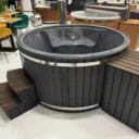 Houtgestookte Hottub Kunsthout, Q-tub XL Intern Grijs | Houtgestookte Hottub Kunsthout Q tub XL Intern Grijs 9
