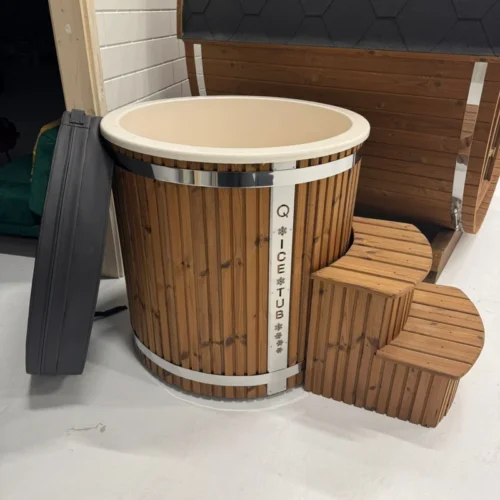Barrelsauna 2,80 Meter, Q-Barrel 2,8m | Ice Tub Qrest 800