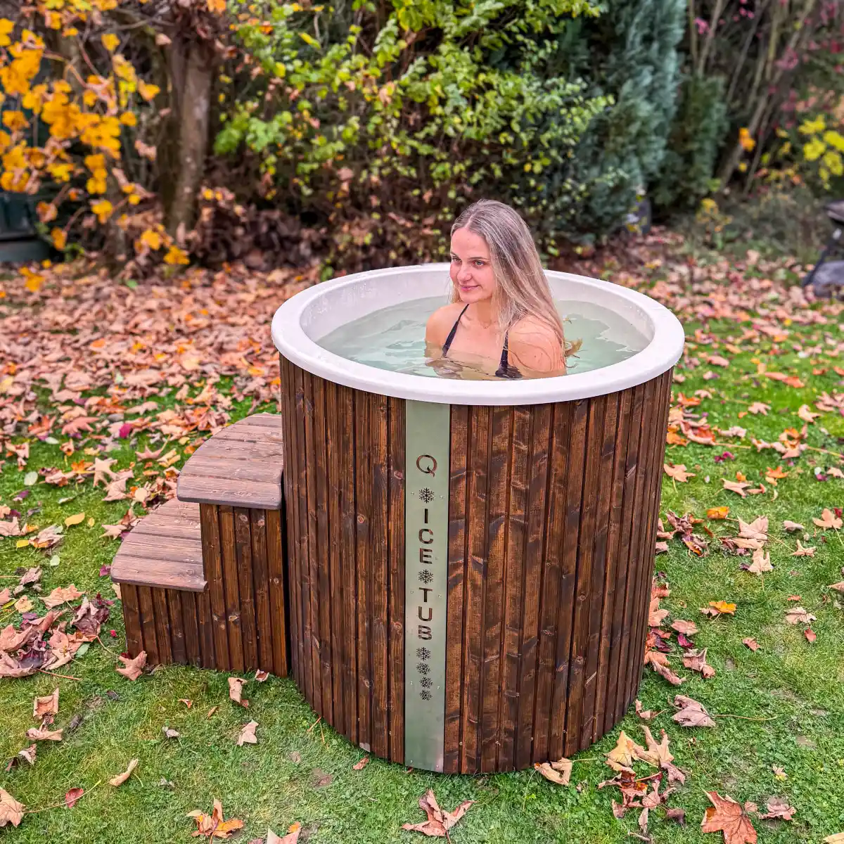 Dompelbad Ice Tub Mini | Dompelbad Ice Tub Mini qrest 3 IJskoud dompelbad Ice Tube van Qrest, gemaakt van hoogwaardig hout met thermische isolatie