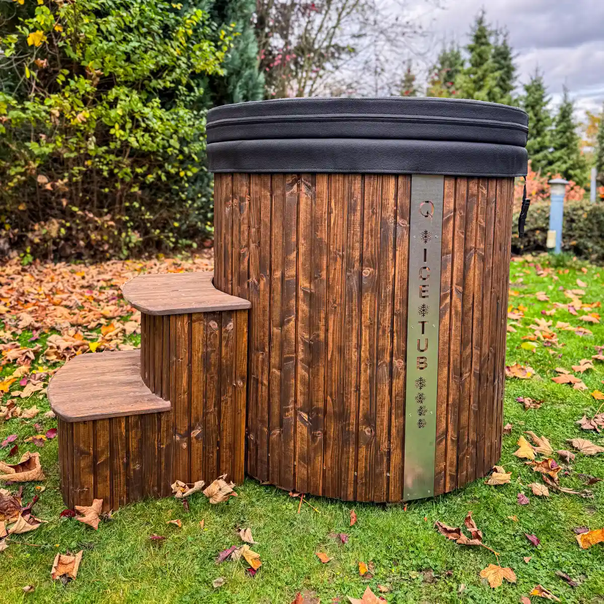 Dompelbad Ice Tub Mini | Dompelbad Ice Tub Mini qrest 4 IJskoud dompelbad Ice Tube van Qrest, gemaakt van hoogwaardig hout met thermische isolatie