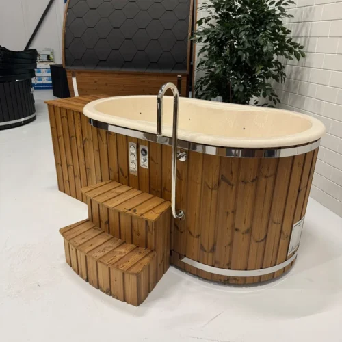 Fasssauna 2,80 Meter, Q-Barrel 2.8m | Elektrische Hottub Mini mit Wärmepumpe 2