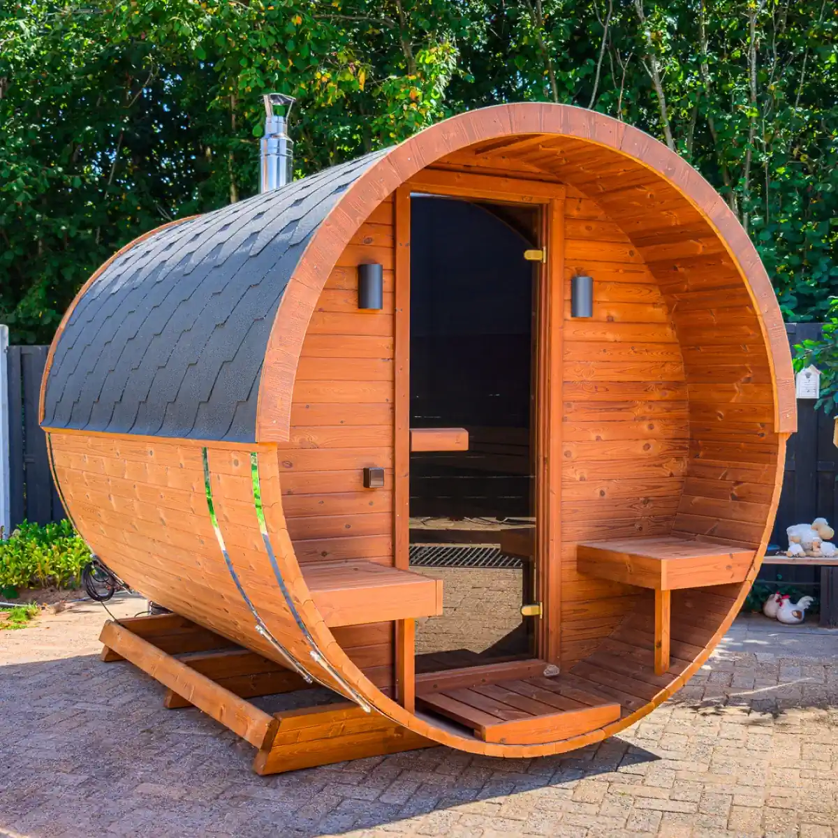 Barrelsauna | barrelsauna 6 persoons houtgestookt 1